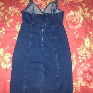 Denim midi casual dress